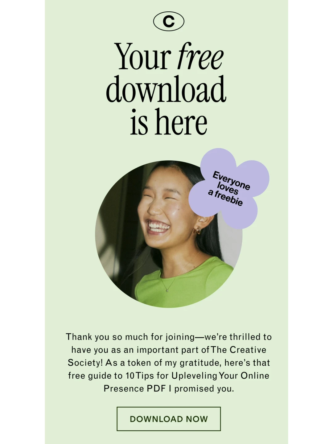 Freebie delivery